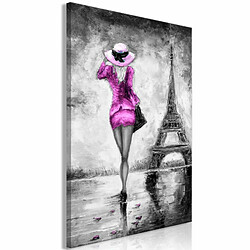 Paris Prix Tableau Imprimé Parisian Woman Pink 60 x 90 cm 