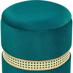 Acheter Beliani Lot de 2 poufs coffre en velours vert MEDFORD