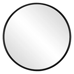 WOMO-DESIGN Miroir Mural Ø70 cm, Noir, Miroir Rond avec Cadre en Métal, Miroir Décoratif, Miroir Maquillage, Design Moderne, Miroir Suspendu pour Entrée, Salle de Bain, Chambre, Salon, Couloir