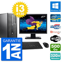 PC Tour HP 600 G1 Ecran 27" Intel i3-4130 RAM 32Go Disque 500Go Windows 10 Wifi · Occasion 