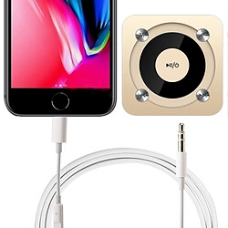 Wewoo Pour iPhone X / blanc 8 et 8 Plus / 7 7 Plus / 6 6s 6 Plus 6s Plus / iPad 1m Lightning à 3.5mm câble audio auxiliaire contrôle de ligne, 