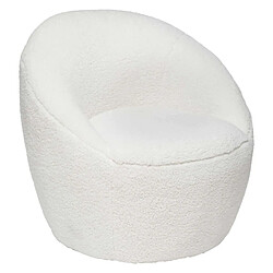 Atmosphera, Createur D'Interieur Fauteuil William en bouclette - Blanc