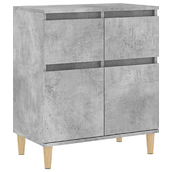 Maison Chic Buffet,Meuble de Rangement,commode pour salon,Cuisine Gris béton 60x35x70 cm Bois d'ingénierie -MN27635