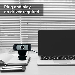 Cadorabo Webcam 1080P en Noir avec microphone Caméra web USB 2.0 clip rotatif pas cher