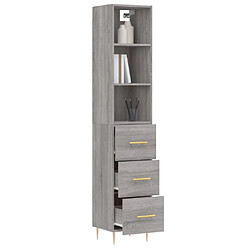 Avis Maison Chic Buffet,Meuble de Rangement,commode pour salon,Cuisine Sonoma gris 34,5x34x180 cm Bois d'ingénierie -MN98490