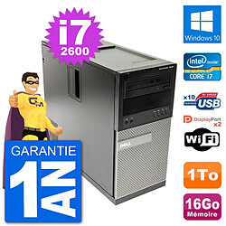 PC Tour Dell 7010 Intel Core i7-2600 RAM 16Go Disque Dur 1To Windows 10 Wifi · Occasion 