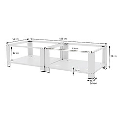 ML-Design Socle machine à laver double avec étagère base sèche-linge blanc 150 kg/support pas cher