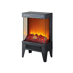 Purline Cheminée électrique en acier noir 2kW 