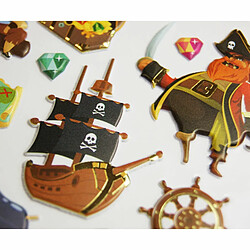 Youdoit Scène à décorer pour enfants - Pirates - Stickers Puffies 