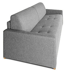 Avis Inside 75 Canapé convertible express BIRDY 140cm matelas 16cm mono assise capitonnée tweed gris silex