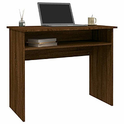 Avis Maison Chic Bureau,Table de travail,bureau de travail pour chambre Chêne marron 90x50x74 cm Bois d'ingénierie -GKD25283