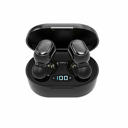 Casque Sans Fil E7S, Écran Led Pour Écouteurs À Réduction De Bruit 5.0 Bluetooth, Grande Capacité De Charge 300Mah Casque Noir pas cher