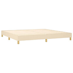 Acheter Sommier à lattes,Cadre à lattes de lit pour Adulte Crème 200x200 cm Tissu -MN53825