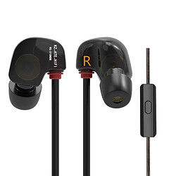 Wewoo Ecouteur Kit Mains libre noir pour iPhone, iPad, Galaxy, Huawei, Xiaomi, LG, HTC et Autres Smart 1.3 m 3.5mm Suspendu Oreille Conception de Sport In-Ear Style Contrôle Du Fil Écouteur,