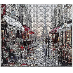 Universal 1000pcs Paris Flower Street Jigsaw Diy Puzzle Toys Assemblage Picture Decor