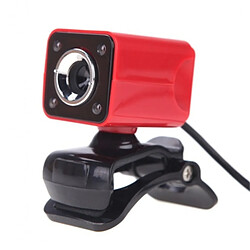 Wewoo Webcam pour Ordinateur De Bureau Skype PC Portable, Longueur du Câble: 1.4m 360 Degrés Rotatif 12MP HD Fil USB Caméra avec Microphone et 4 LED Lumières ACH-588225