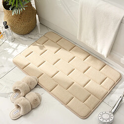 LUUCOZK Tapis de bain antidérapants absorbants à séchage rapide pour salle de bain - Kaki-40 x 60CM 