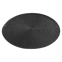 Decorline Set de table Zebuon - 35 cm - Polypropylène - Noir