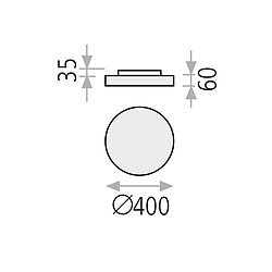 Acb Plafonnier Lisboa 1x30W LED Blanc 4000K