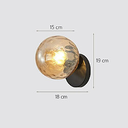 Universal Nordique LED Mur Lune Fer Décoration Moderne Escalier LED Maison Chevet Rond Verre Mur Lampe Bois Appliques Mulalay E27 (K) 