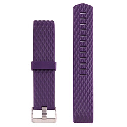 Avis Wewoo Bracelet Violet pour Montre Fitbit Charger 2 Diamant Texture TPU, Longueur: 23cm