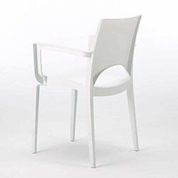 Avis 24 Chaises Paris Arm Grand Soleil accoudoirs polypropylène offre stock, Couleur: Blanc