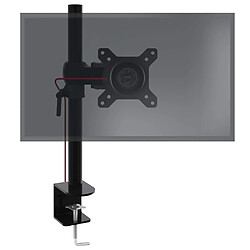 Duronic DM351X1 Support écran PC pour bureau à pince - Potence et bras en aluminium - Hauteur ajustable - Compatibilité universelle avec moniteur d'ordinateur LCD / LED VESA 75 / 100 