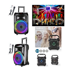 ENCEINTE SONO PORTABLE PARTY KARAOKE BLUETOOTH 700W MOBILE USB TWS LED RGB MSD Radio Fm MICRO + TELECOMMANDE + Enceinte Bluetooth rg 