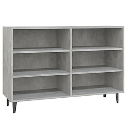 Maison Chic Buffet,Meuble de Rangement,commode pour salon,Cuisine Gris béton 103,5x35x70 cm Aggloméré -MN79432