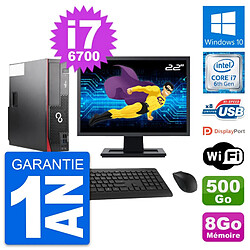 PC Fujitsu D556 DT Ecran 22" Intel i7-6700 RAM 8Go Disque 500Go Windows 10 Wifi · Occasion 