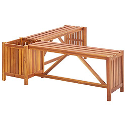 Avis Maison Chic Banc de jardin | Banquette de jardin | Chaise Relax et jardinière 117x117x40 cm Bois solide d'acacia -MN23788