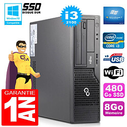 PC Fujitsu Esprimo E500 E85+ SFF Core I3-2100 RAM 8Go Disque 480 Go SSD Wifi W7 · Occasion 