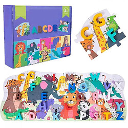 Universal Enfants apprenant des puzzles en bois chiffres lettres jeux de jouets éducatifs (lettres) 