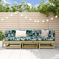 vidaXL Salon de jardin 3 pcs bois de pin imprégné 