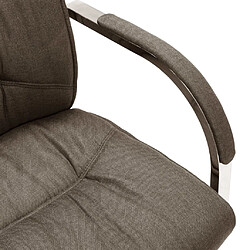 Maison Chic Chaise Gaming | Chaise de bureau Ergonomique Fauteuil cantilever Taupe Tissu -GKD65897 pas cher