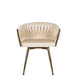 Vivaldi Chaise Pivotant RUBI Creme Velours