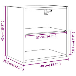 vidaXL Tables de chevet murales avec lumières LED 2 pcs chêne sonoma pas cher