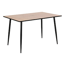 Concept Usine Table à manger 4 personnes bois et noir 120cm MIRA 