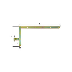 GAH Charnière d'angle de porte 400x80016 mm