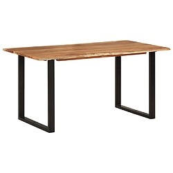 vidaXL Table de salle à manger 154x80x76 cm Bois d'acacia solide 