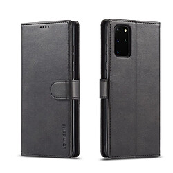 Etui en PU avec support de couleur noir pour Samsung Galaxy S20 Plus 