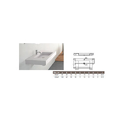 Degeo Plan vasque SANYDUR 100x45cm