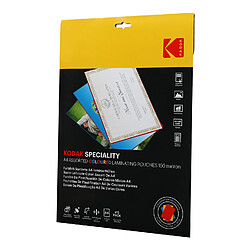 KODAK Colour Laminating Pouches KD-LMA4CLR-PK12C - Pochettes de plastification en couleur, 3 couleurs : Rouge, Jaune et Bleu, 150 microns, Lot de 12 - Multicolor 