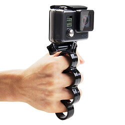 Wewoo Stabilisateur noir pour GoPro HERO6 / 5/5 Session / 4 Session / 4/3 + / 3/2/1, Xiaomi et autres caméras d'action poche en plastique Knuckles Fingers Grip anneau Monopode trépied avec vis à vis 