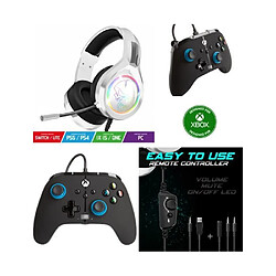 Power A Manette XBOX ONE-S-X-PC Officielle + Casque Gamer PRO H8 Blanc SPIRIT OF GAMER XBOX ONE/S/X/PC pas cher 