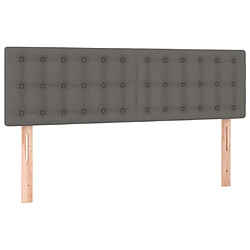 Acheter Maison Chic Tête de lit scandinave à LED,meuble de chambre Gris 144x5x78/88 cm Similicuir -MN49091