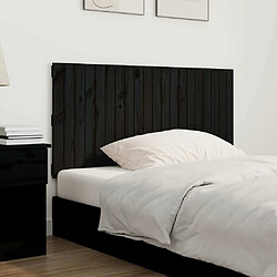 Avis Maison Chic Tête de lit scandinave pour lit adulte,Meuble de chambre murale Noir 127,5x3x60 cm Bois massif de pin -MN40304