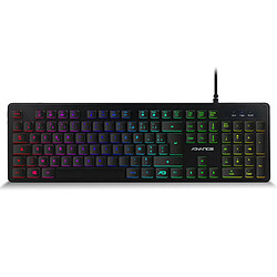 Spirit Of Gamers Clavier gamer ultra plat rétro éclairé RGB - Touches silencieuses