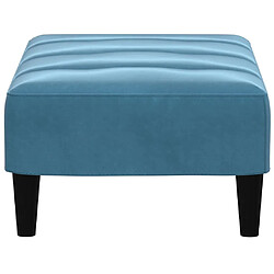 Acheter vidaXL Repose-pied bleu 77x55x31 cm velours