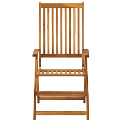 Acheter Maison Chic Lot de 6 Chaises pliables de jardin avec coussins - Fauteuil d'extérieur Bois d'acacia -MN98614